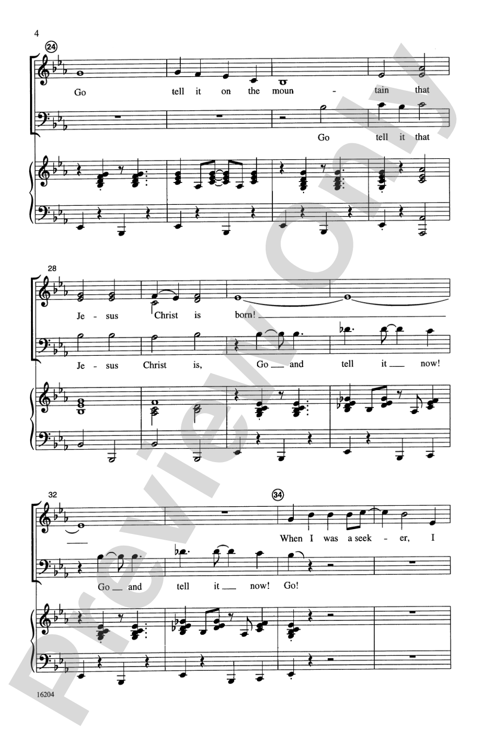 Go Tell It on the Mountain: SAB Choral Octavo