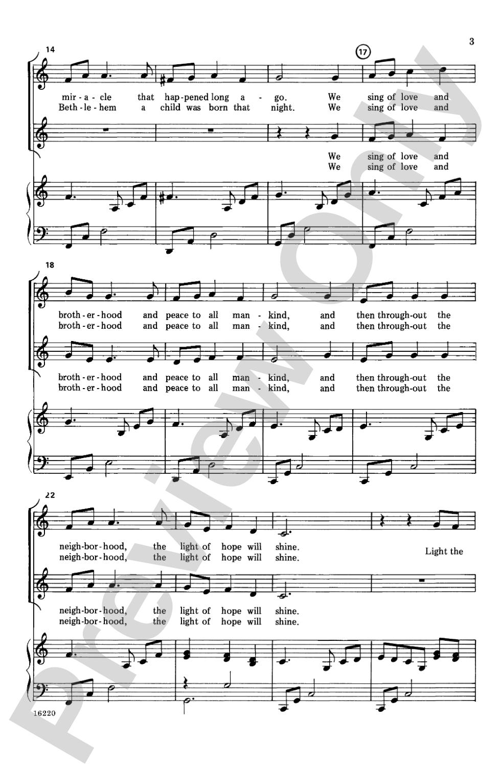Light the Candles: 2-Part Choral Octavo