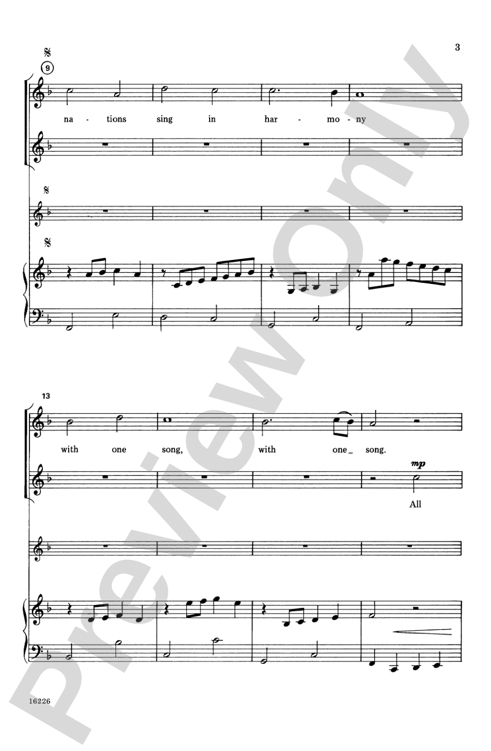 Peace Canon: 2-Part Mixed Choral Octavo