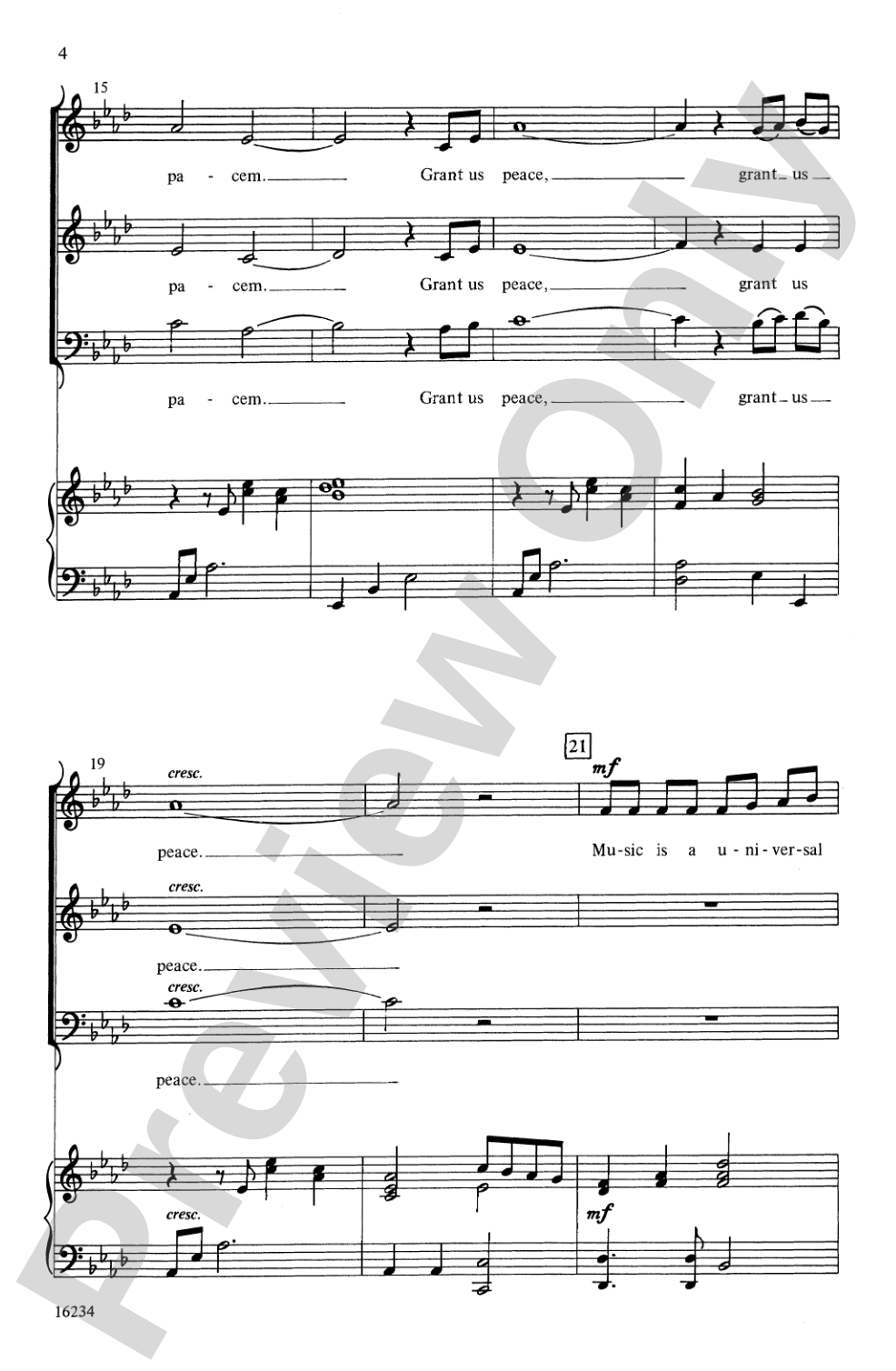 Simple Song of Peace: 3-Part Mixed (with Opt. Sign Language) Choral Octavo