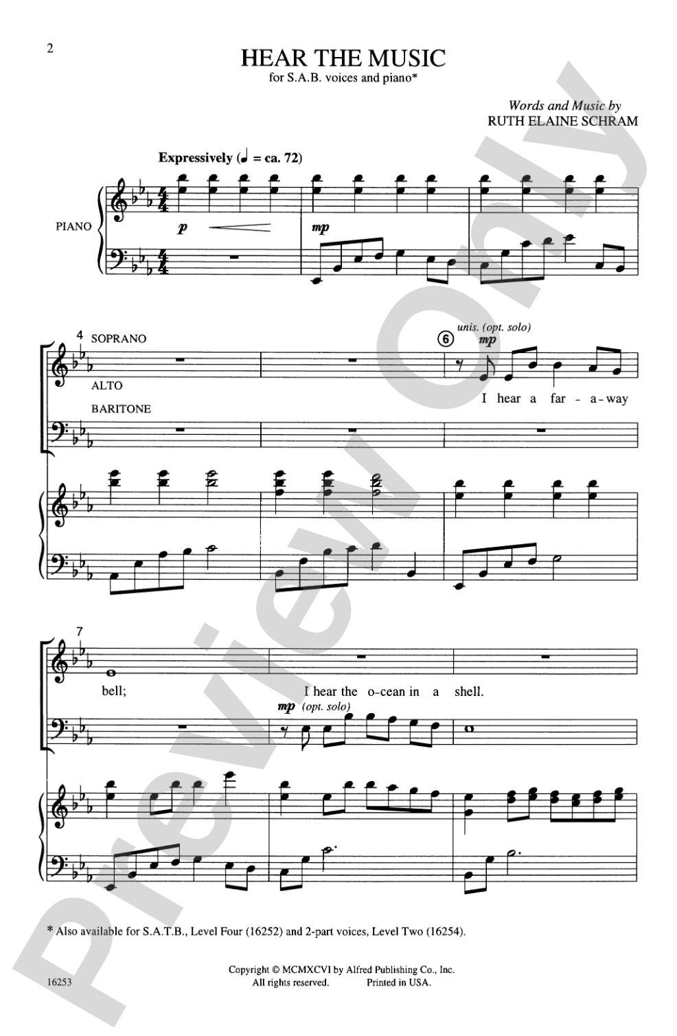 Hear the Music: SAB Choral Octavo