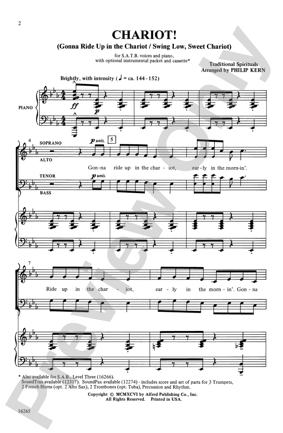 Chariot!: SATB Choral Octavo