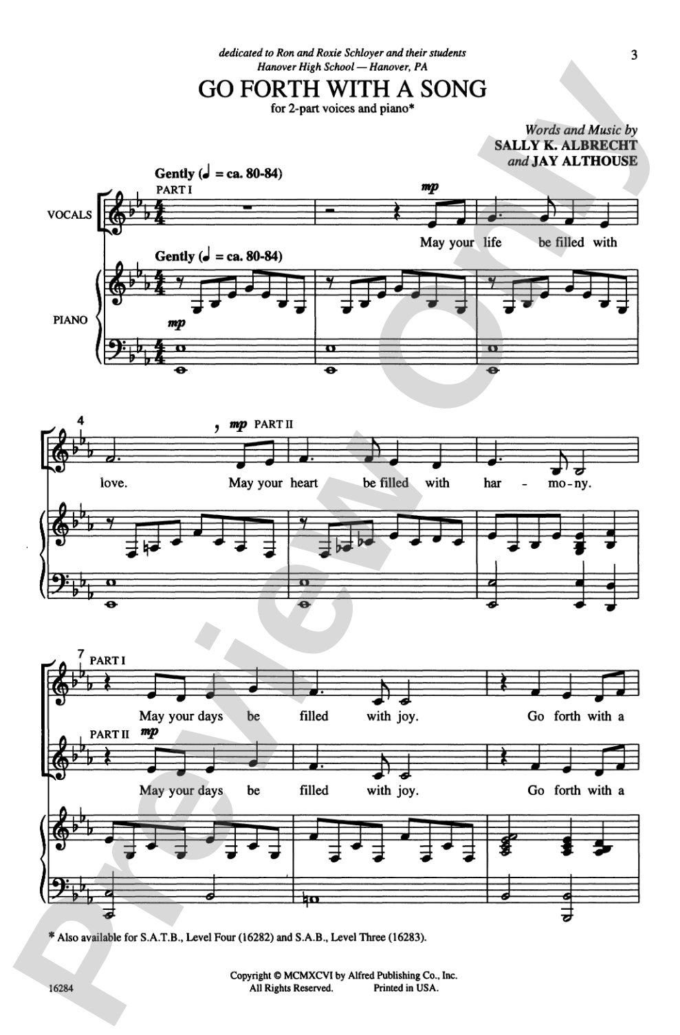 Go Forth with a Song: 2-Part Choral Octavo