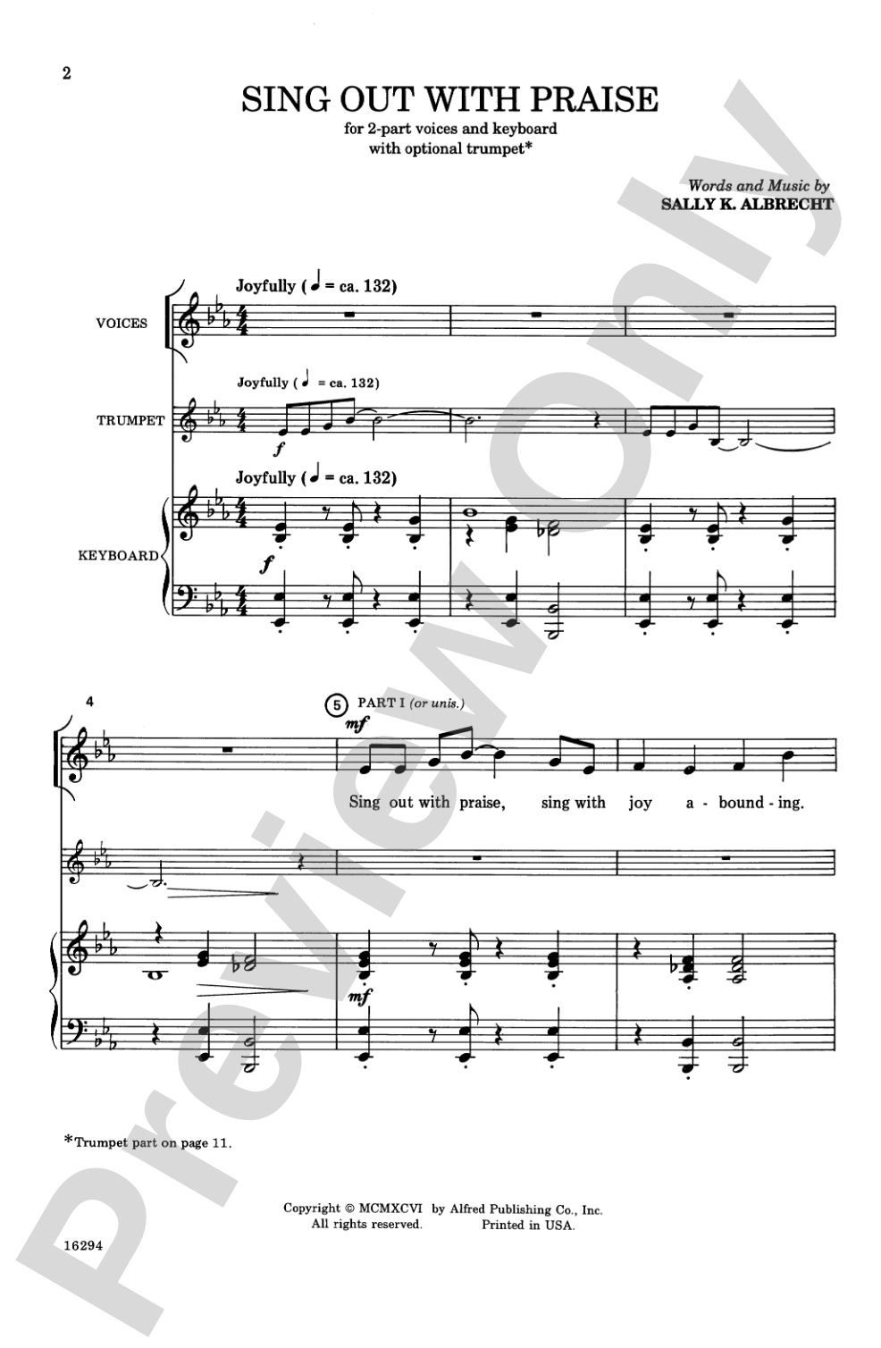 Sing Out with Praise: 2-Part Choral Octavo