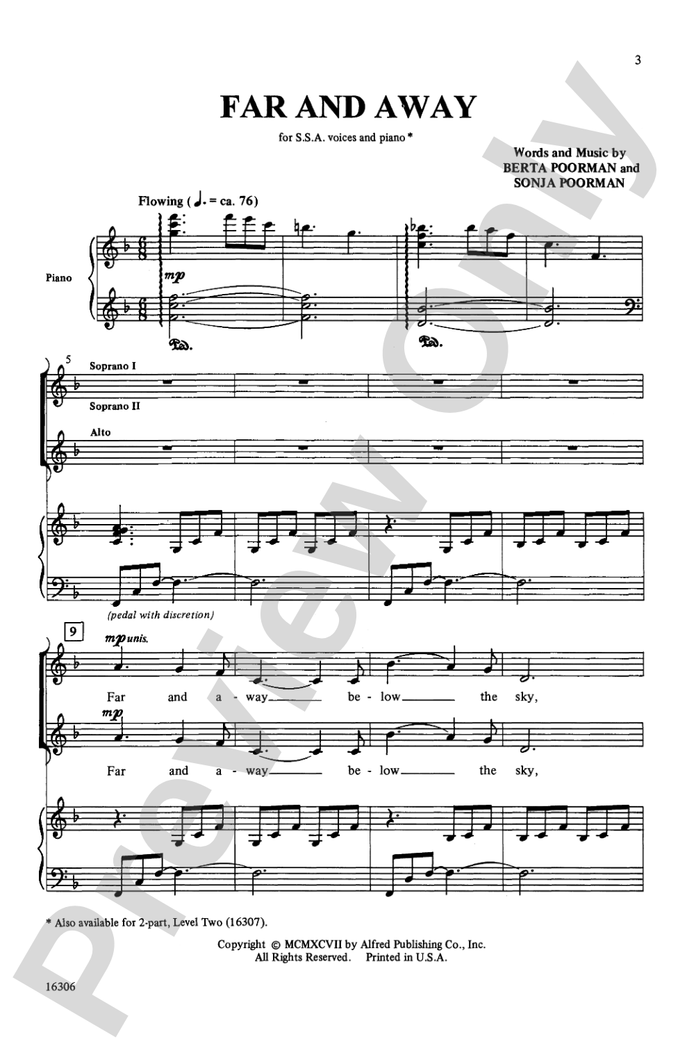 Far and Away: SSA Choral Octavo