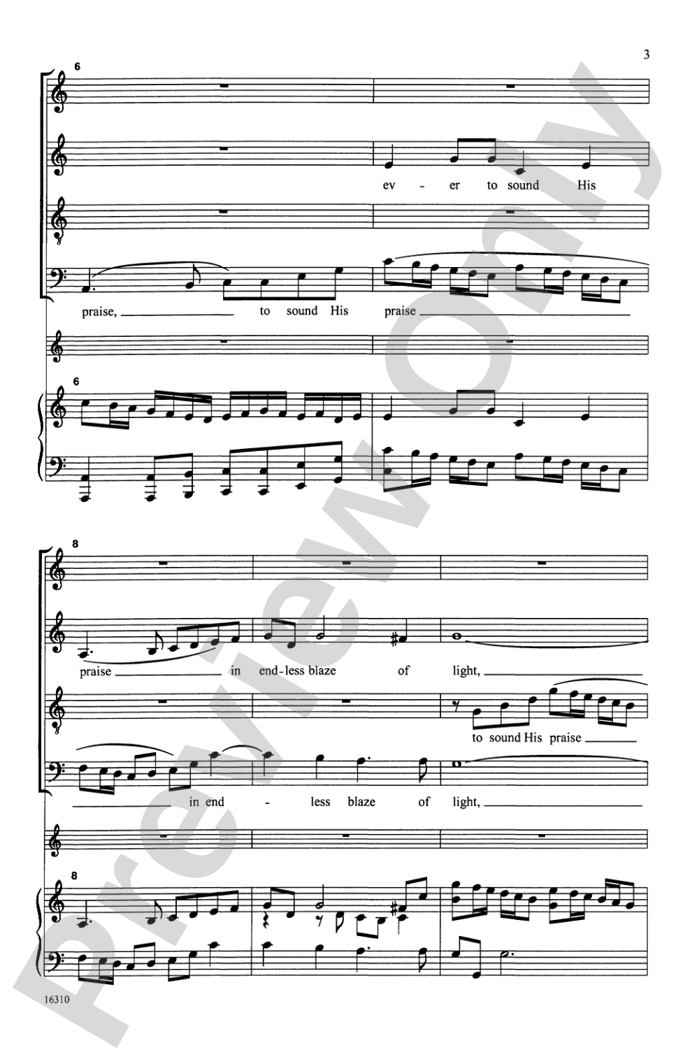 Let Their Celestial Concerts All Unite (from <i>Samson</i>): SATB Choral Octavo