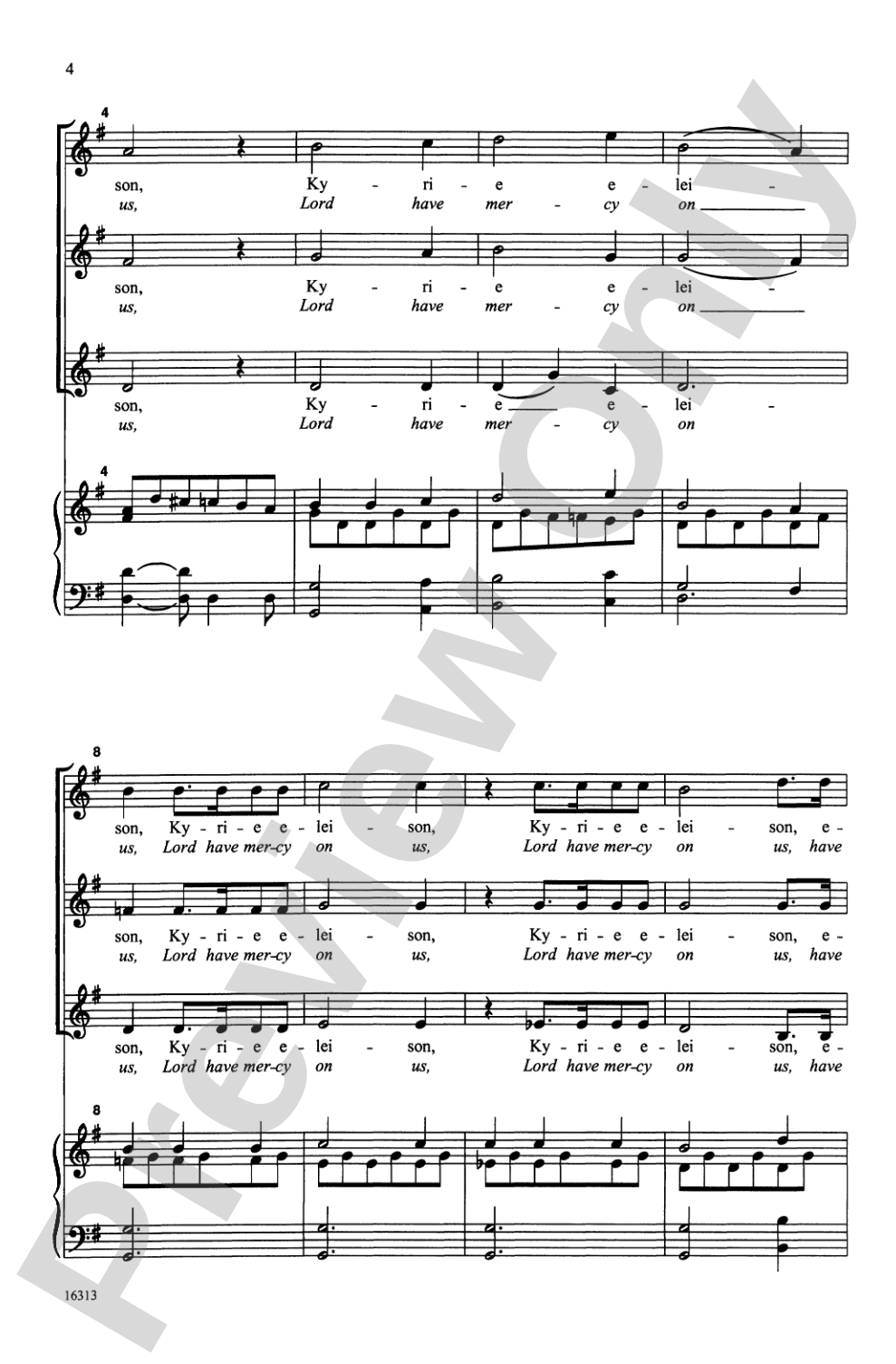 Kyrie (from <i>Mass in G</i>): SSA Choral Octavo