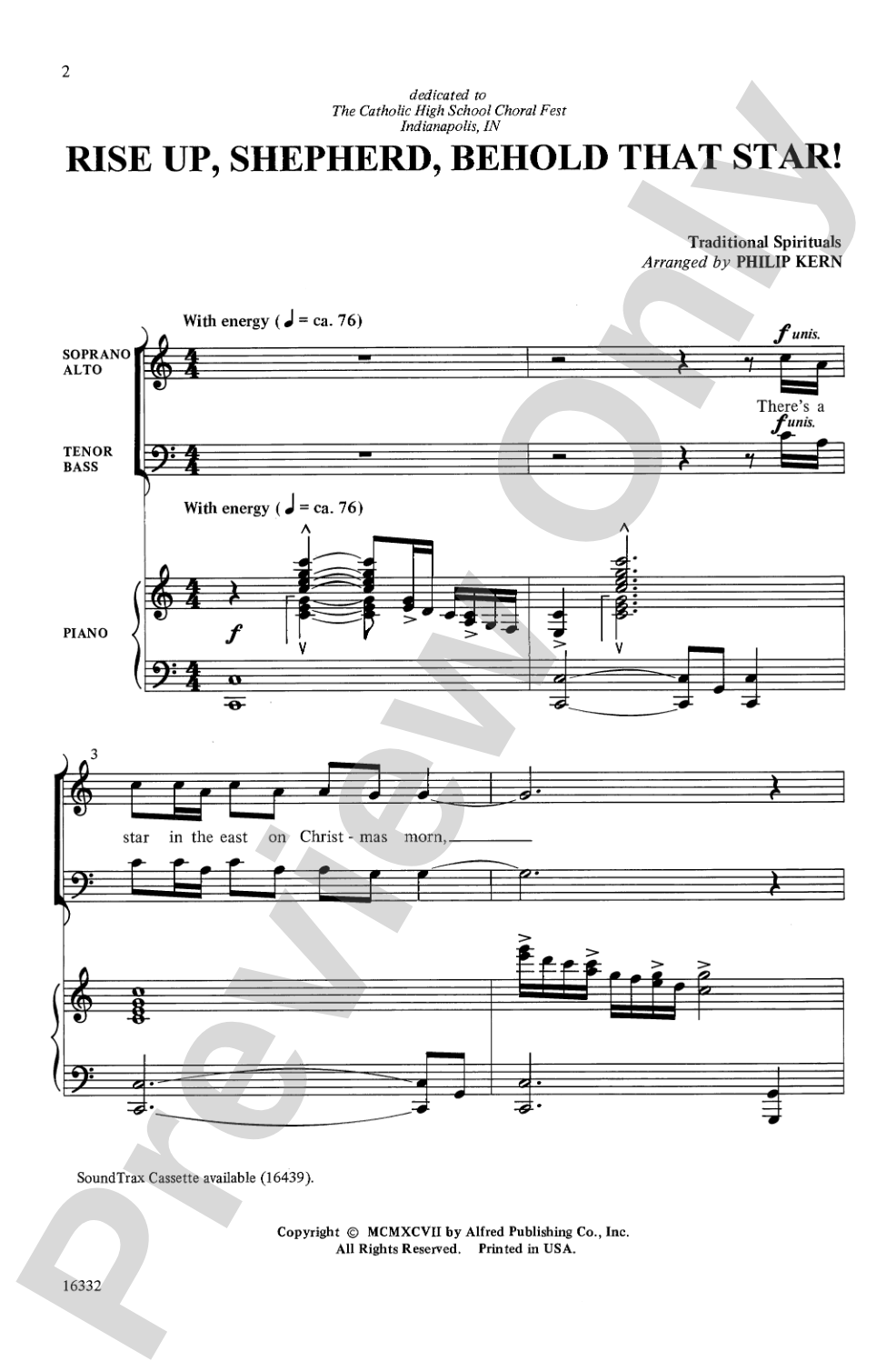 Rise Up, Shepherd, Behold That Star!: SATB Choral Octavo