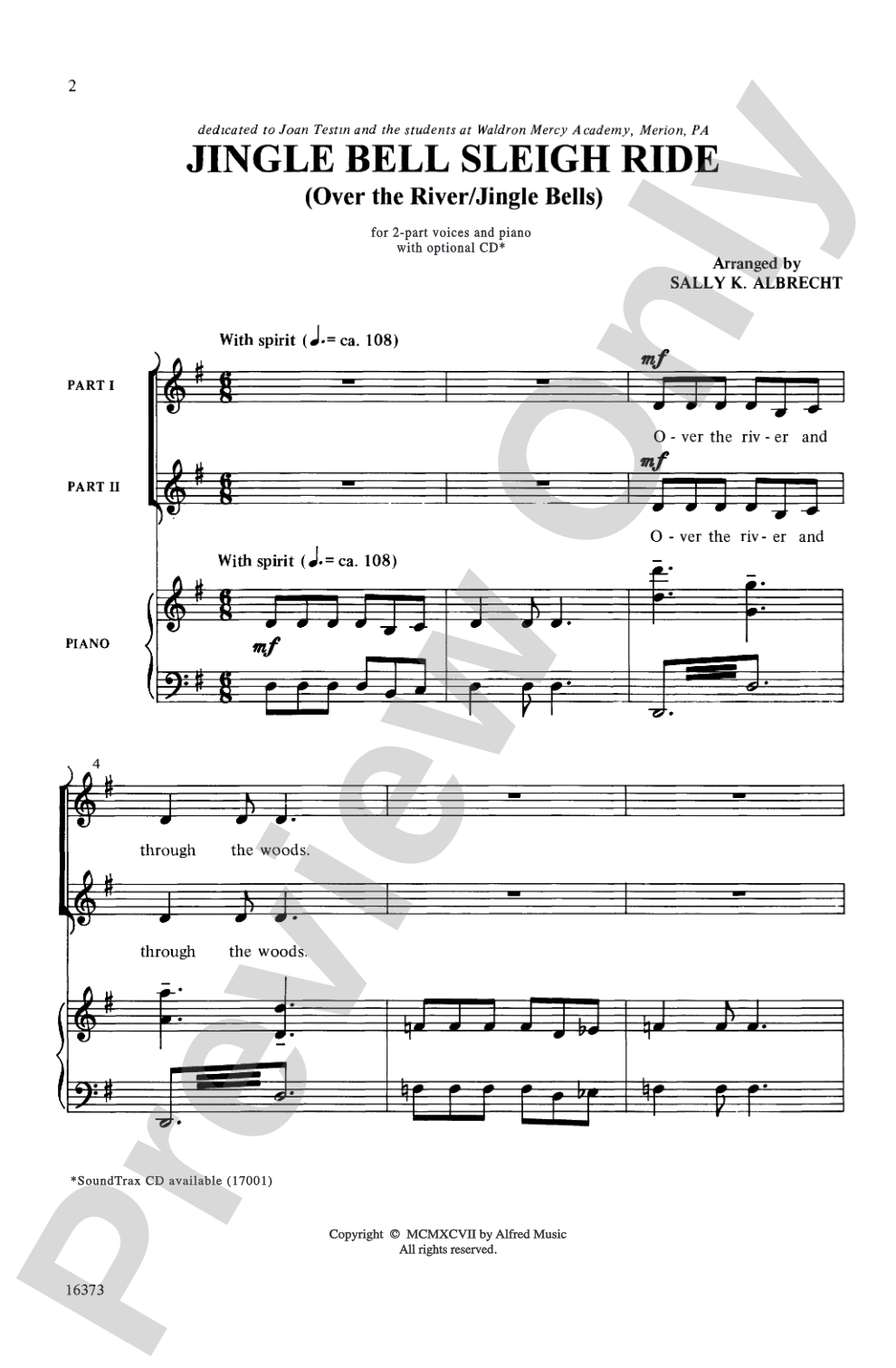 Jingle Bell Sleigh Ride: 2-Part Choral Octavo