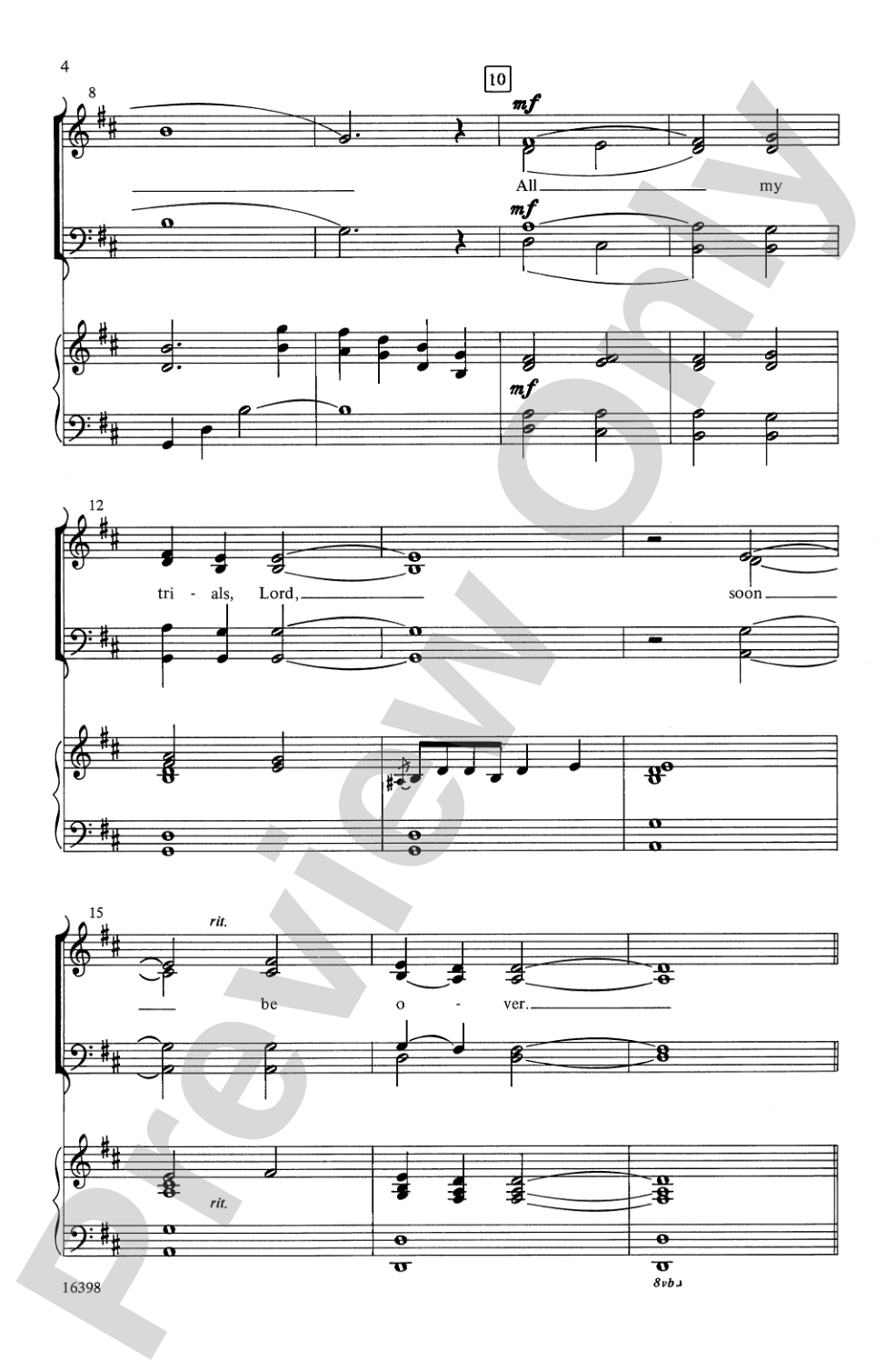 All My Trials: SATB Choral Octavo