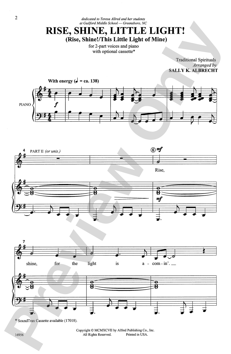 Rise, Shine, Little Light!: 2-Part Choral Octavo