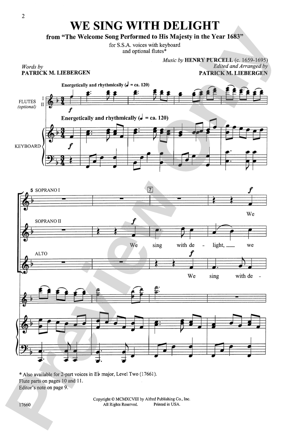 We Sing with Delight: SSA Choral Octavo