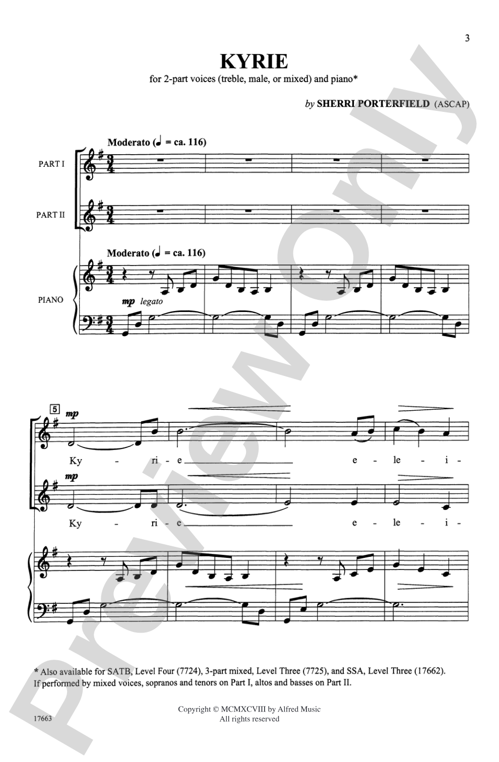 Kyrie: 2-Part (any combination) Choral Octavo