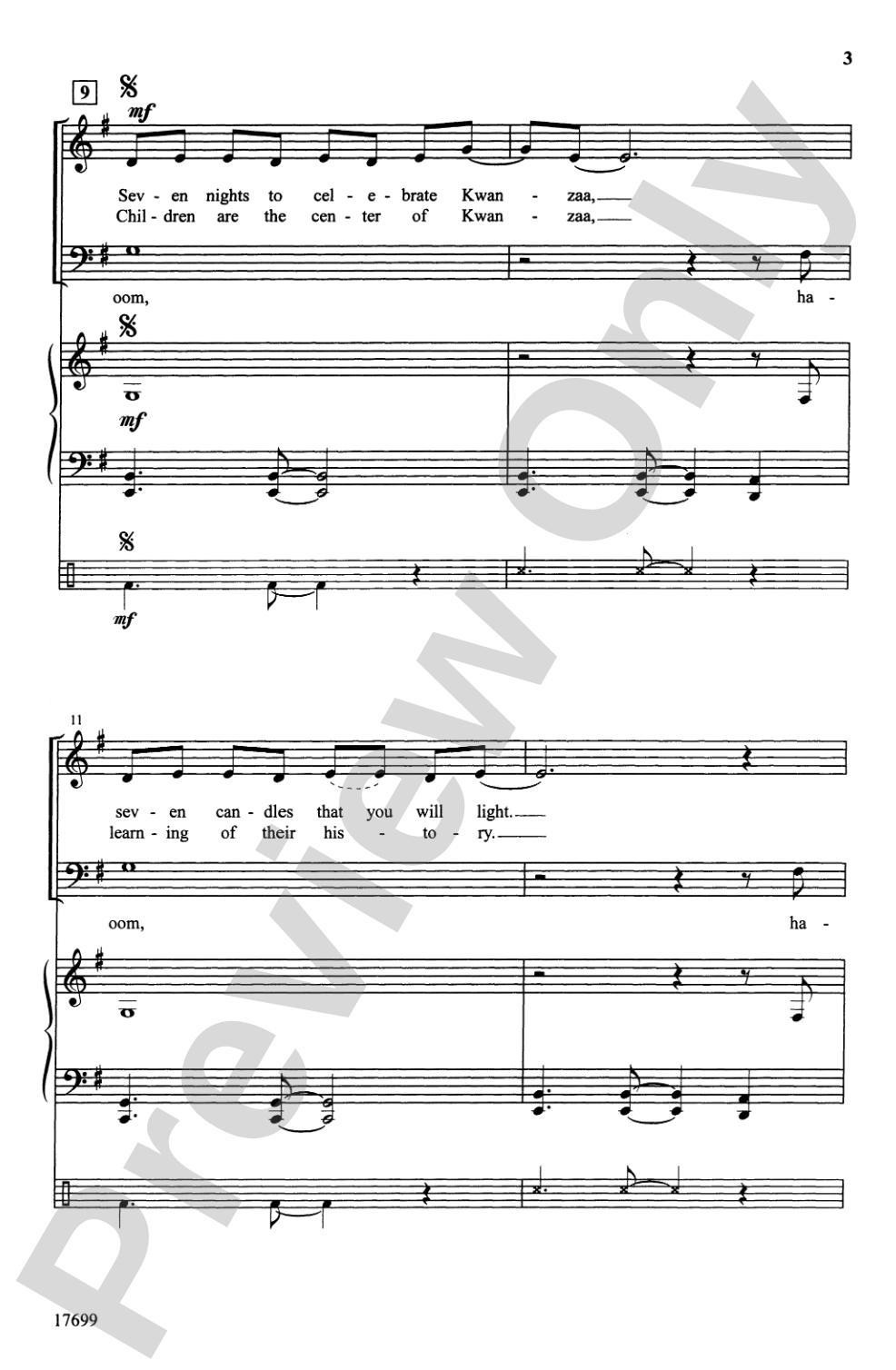 Celebrate Kwanzaa: 3-Part Mixed Choral Octavo