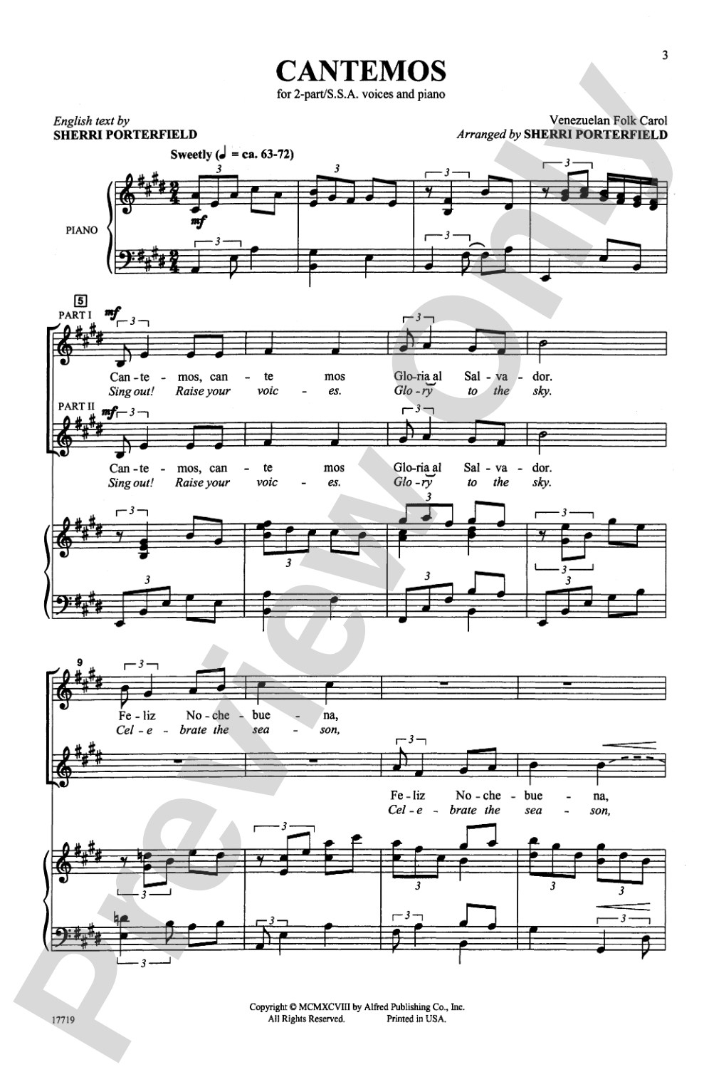 Cantemos (Venezuelan Folk Carol): 2-Part/SSA Choral Octavo