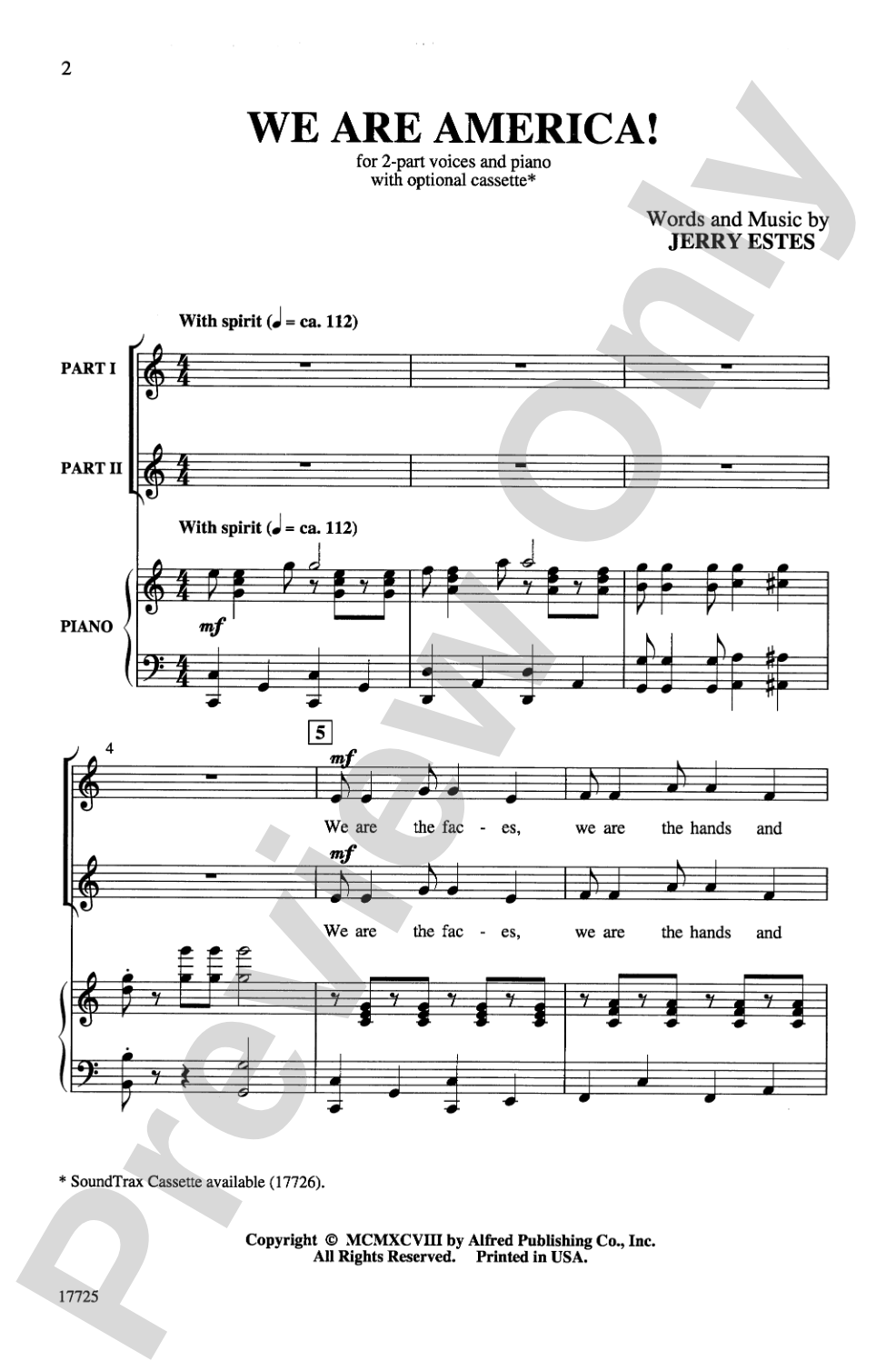 We Are America!: 2-Part Choral Octavo