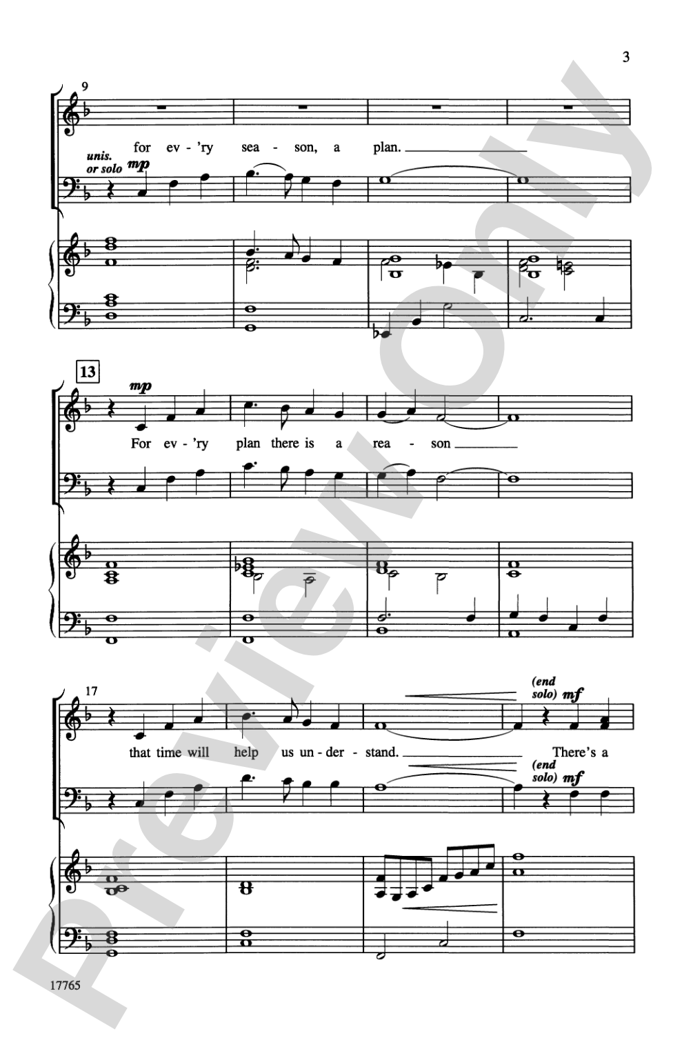 There Is a Season: SATB Choral Octavo