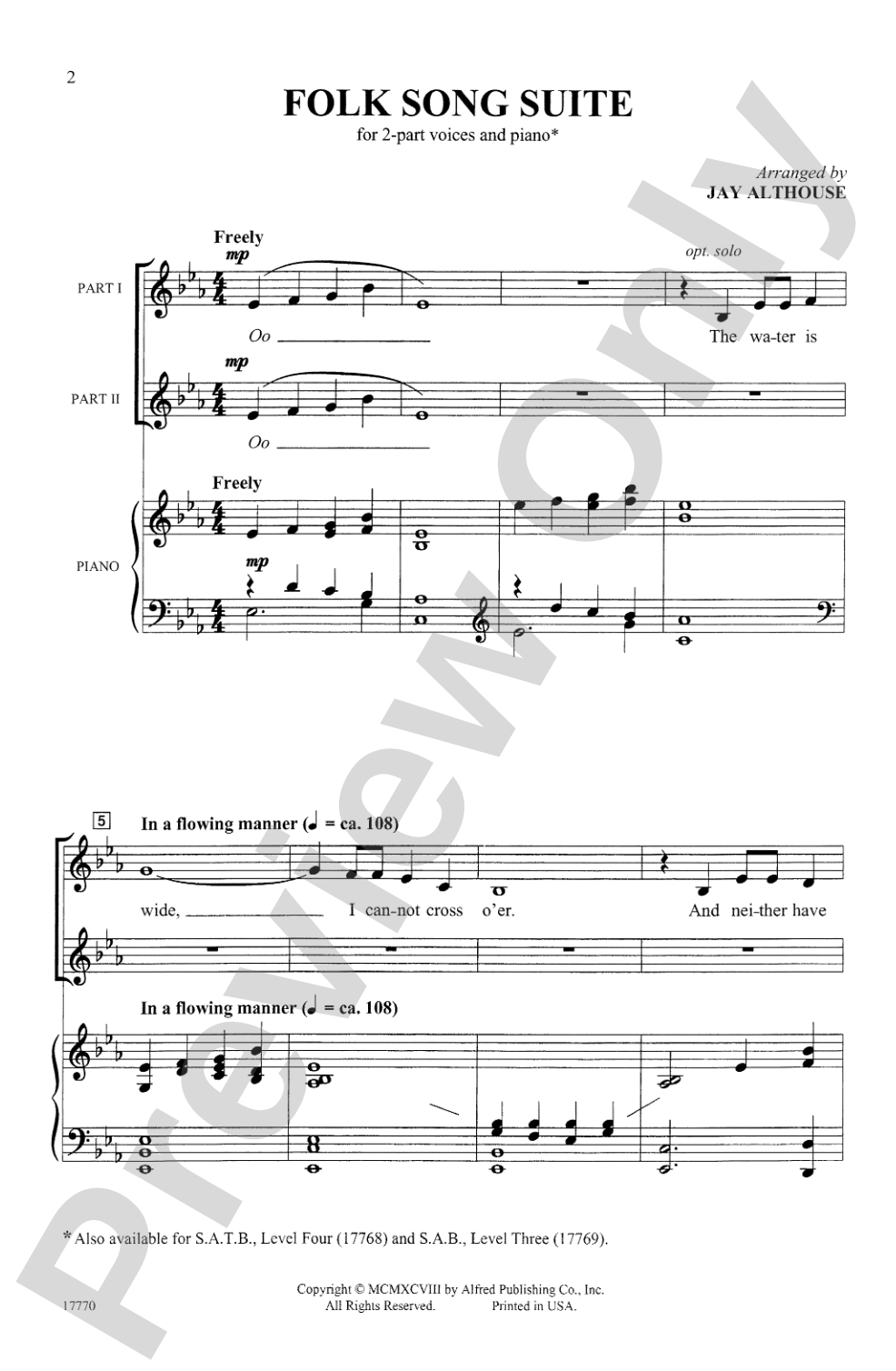 Folk Song Suite: 2-Part Choral Octavo
