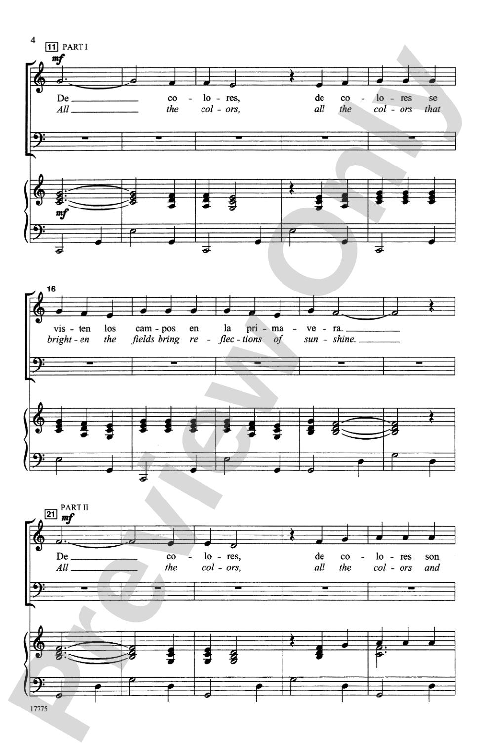 De Colores (All the Colors): 3-Part Mixed Choral Octavo