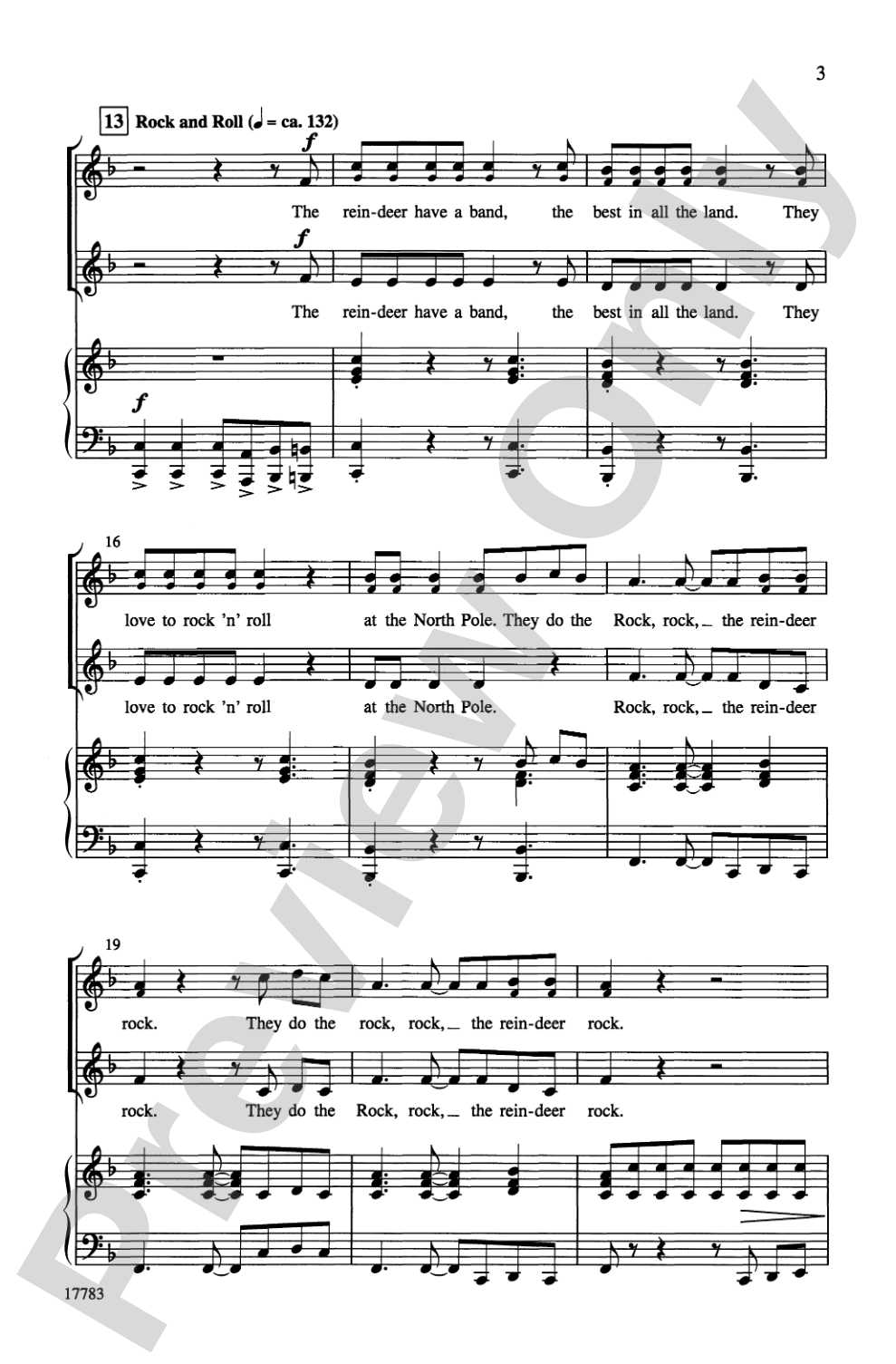The Reindeer Rock: 2-Part/SSA Choral Octavo