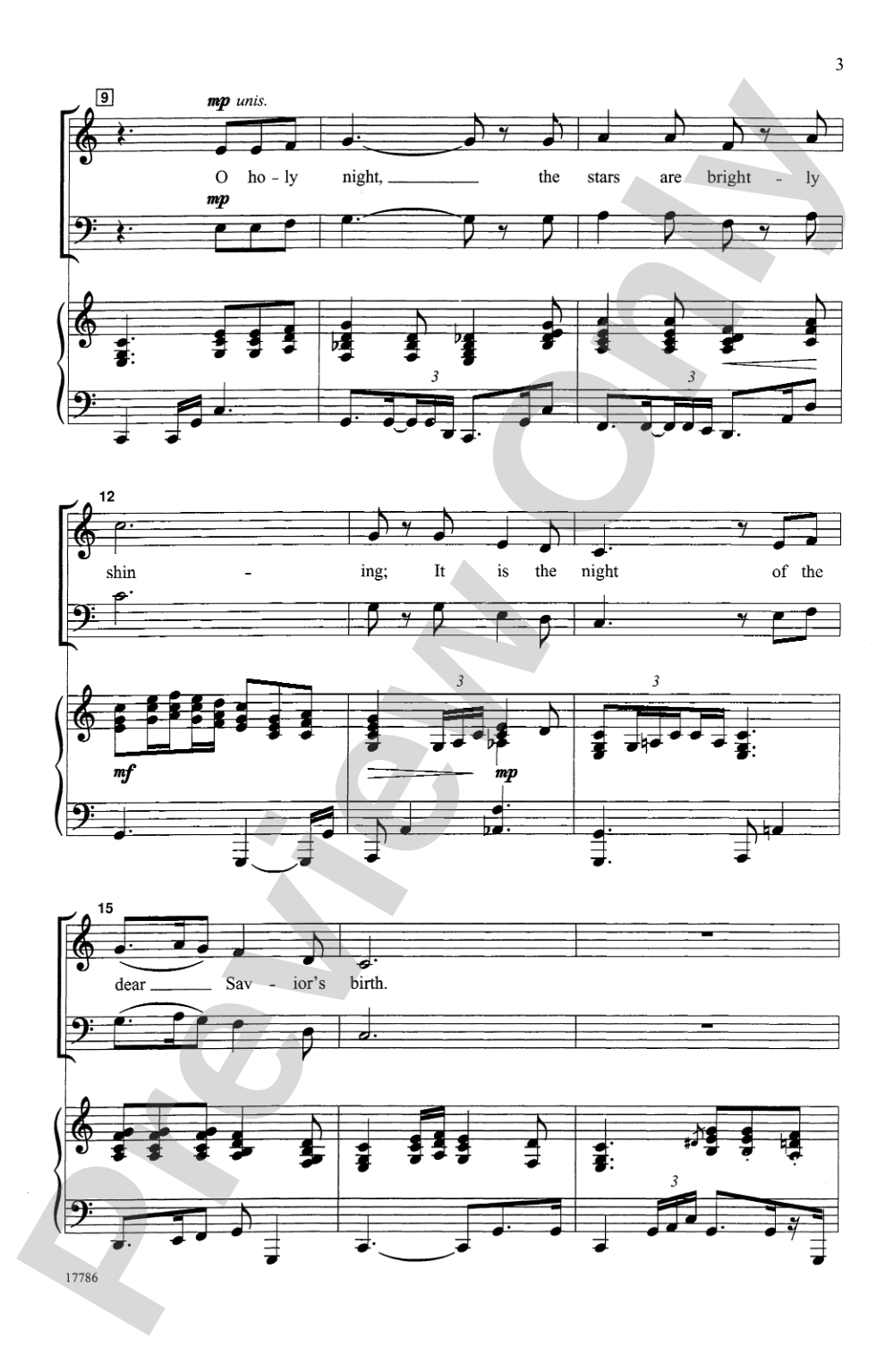 O Holy Night: SAB Choral Octavo