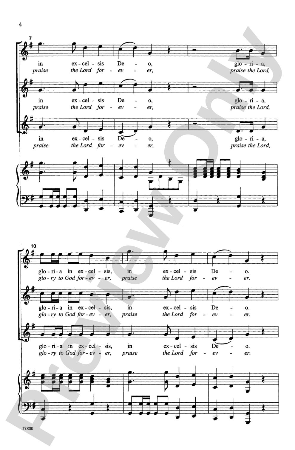 Gloria: SSA Choral Octavo