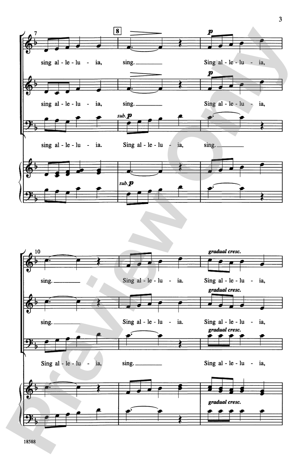 Alleluia Seven: 3-Part Mixed, <I>a cappella</I> Choral Octavo