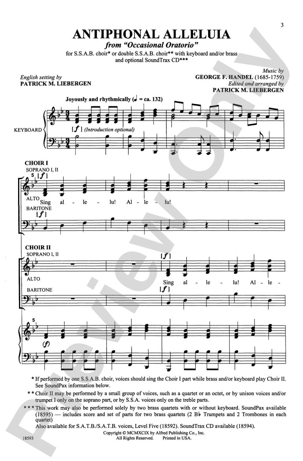 Antiphonal Alleluia: SSAB Choral Octavo