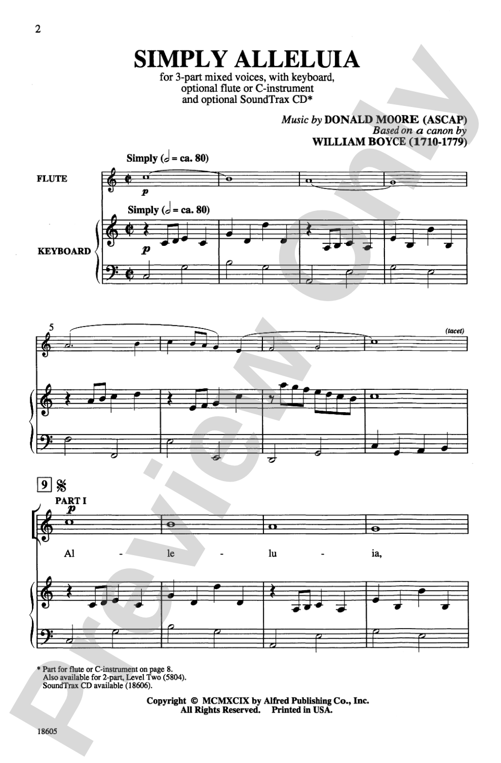 Simply Alleluia: 3-Part Mixed Choral Octavo