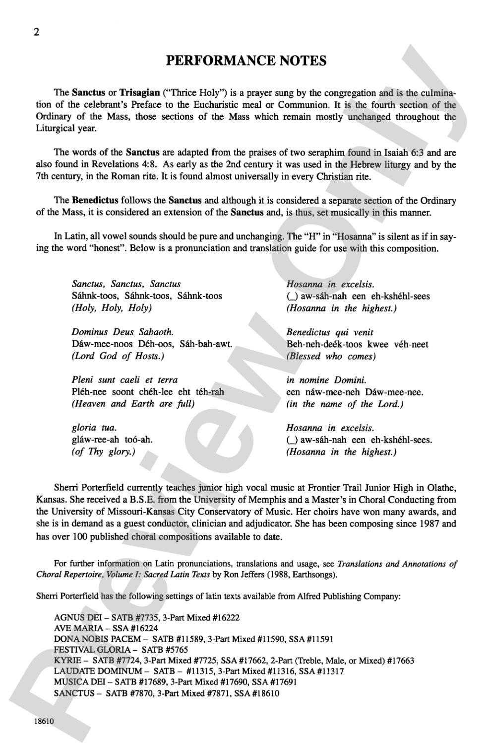 Sanctus: SSA Choral Octavo