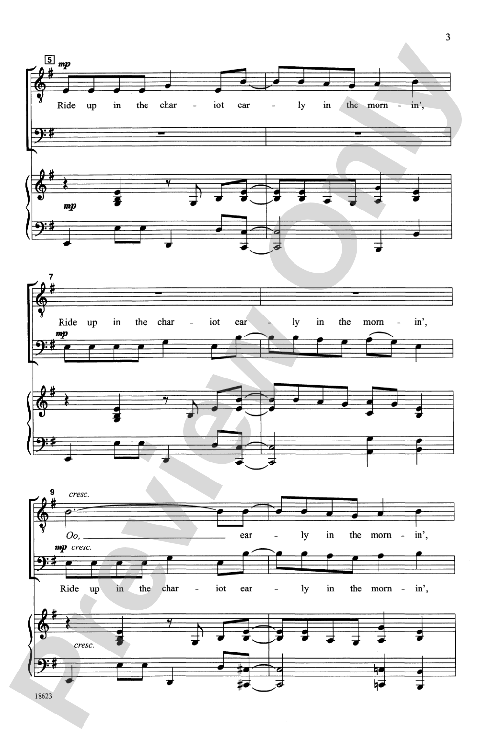 Ride Up in the Chariot: TTB Choral Octavo