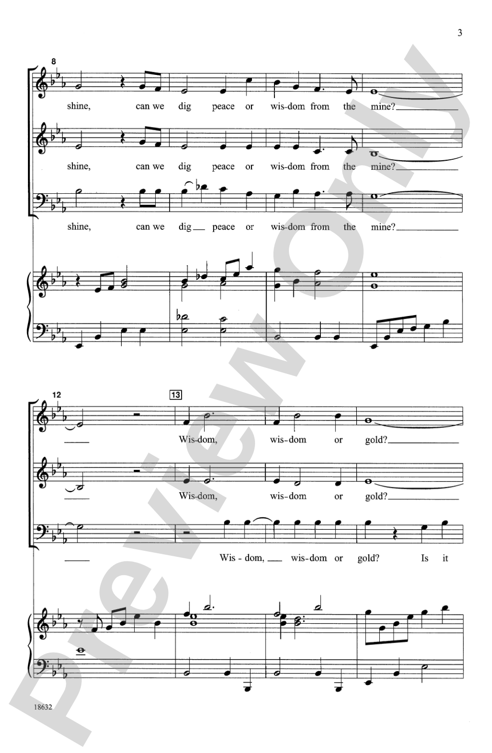 Wisdom or Gold?: 3-Part Mixed Choral Octavo