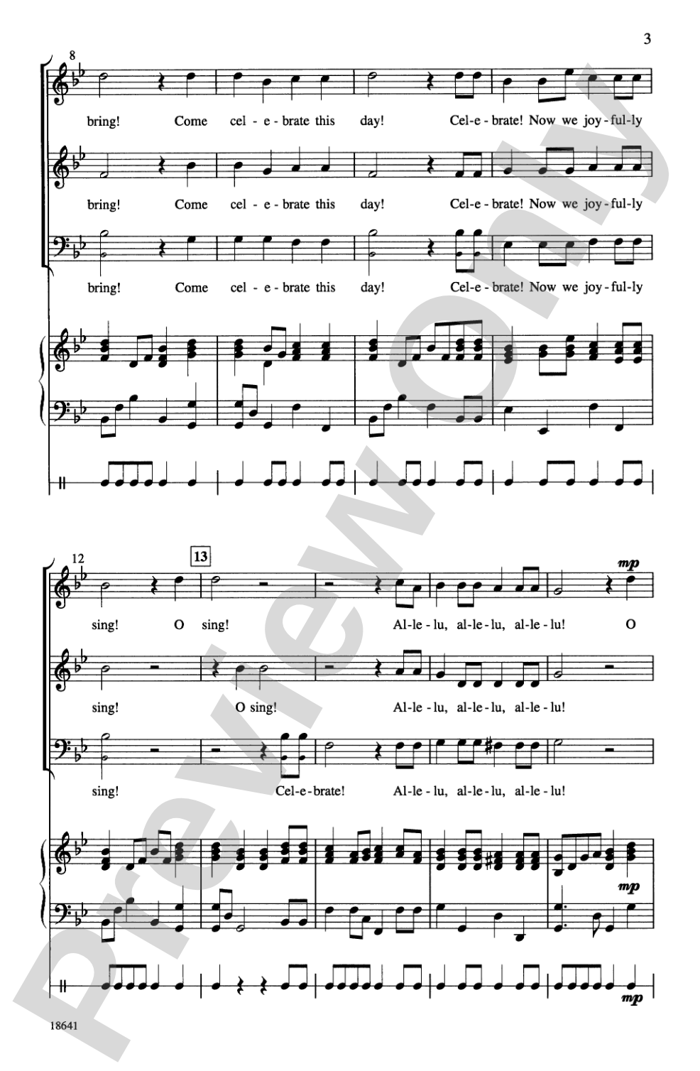Come Celebrate This Day: SAB Choral Octavo