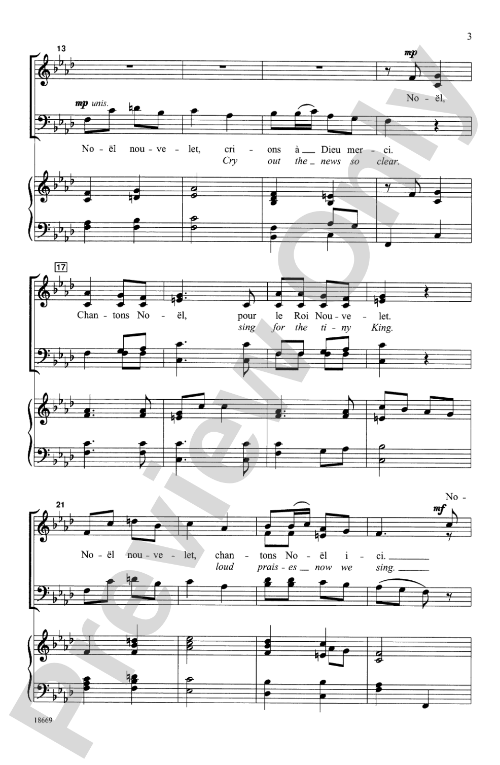 Nöel Nouvelet: SATB Choral Octavo