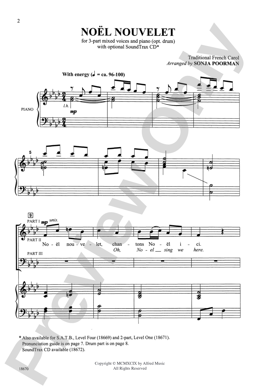 Nöel Nouvelet: 3-Part Mixed Choral Octavo