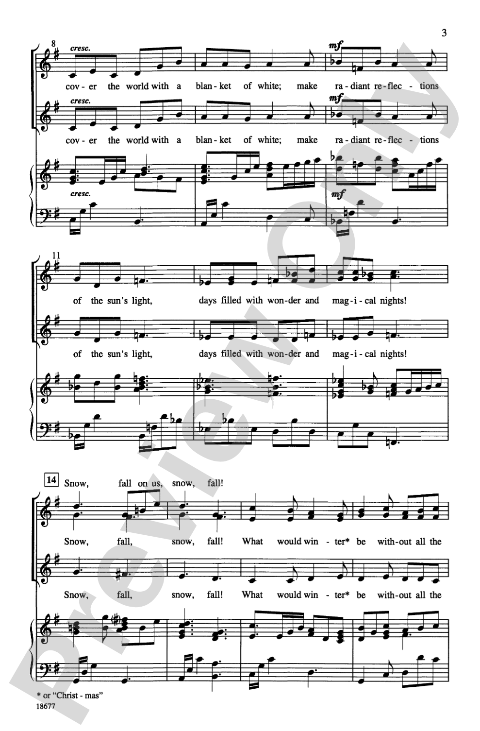 Beautiful Snow: SSA Choral Octavo