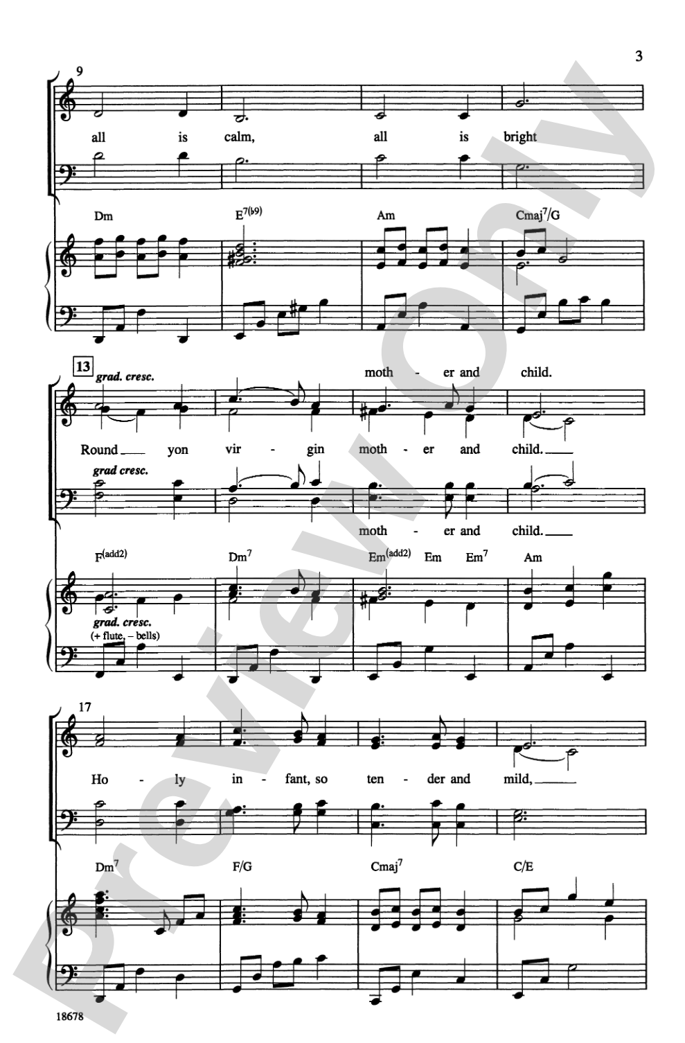 Sleep in Heavenly Peace: SATB Choral Octavo