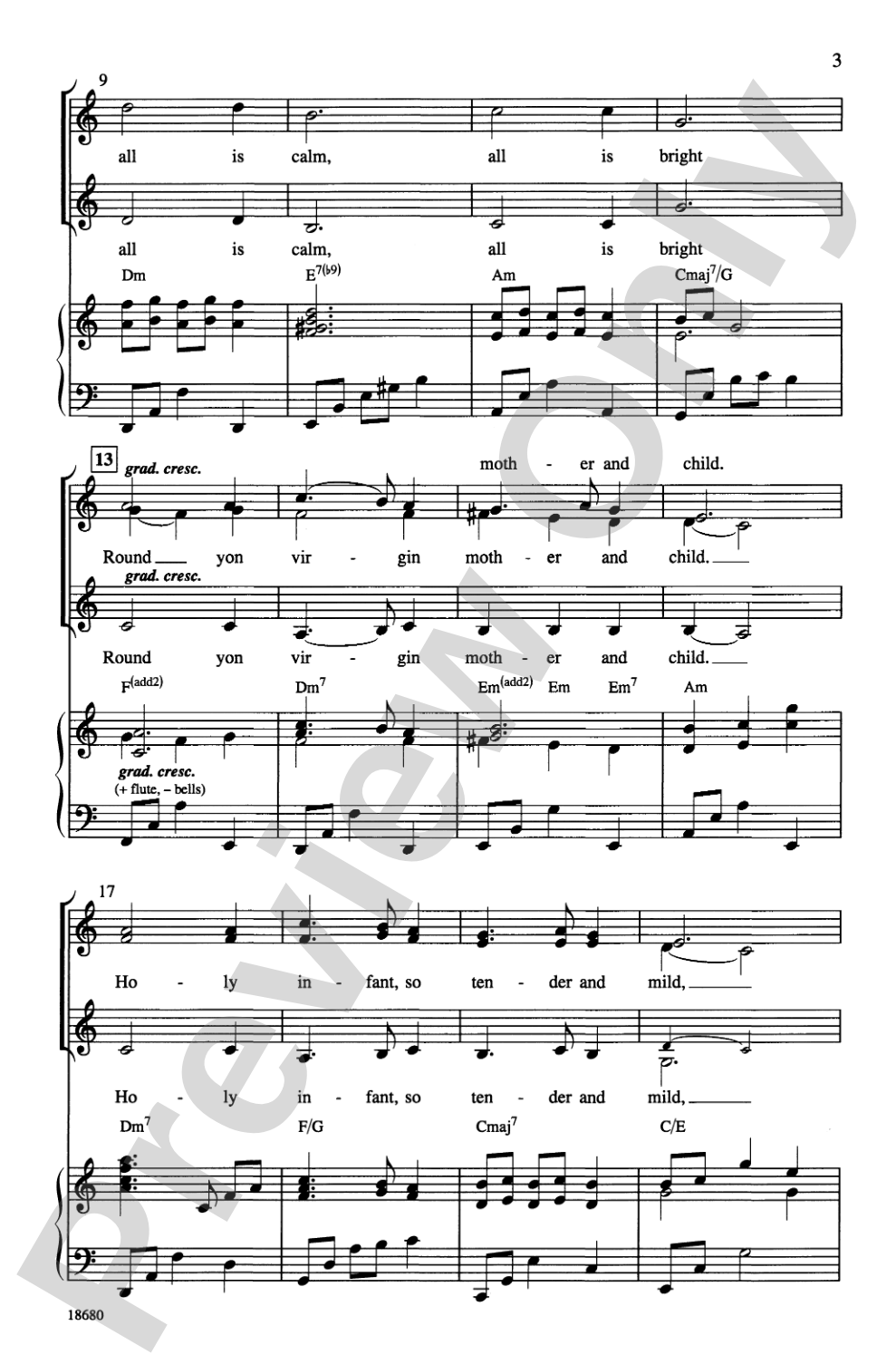 Sleep in Heavenly Peace: SSA Choral Octavo