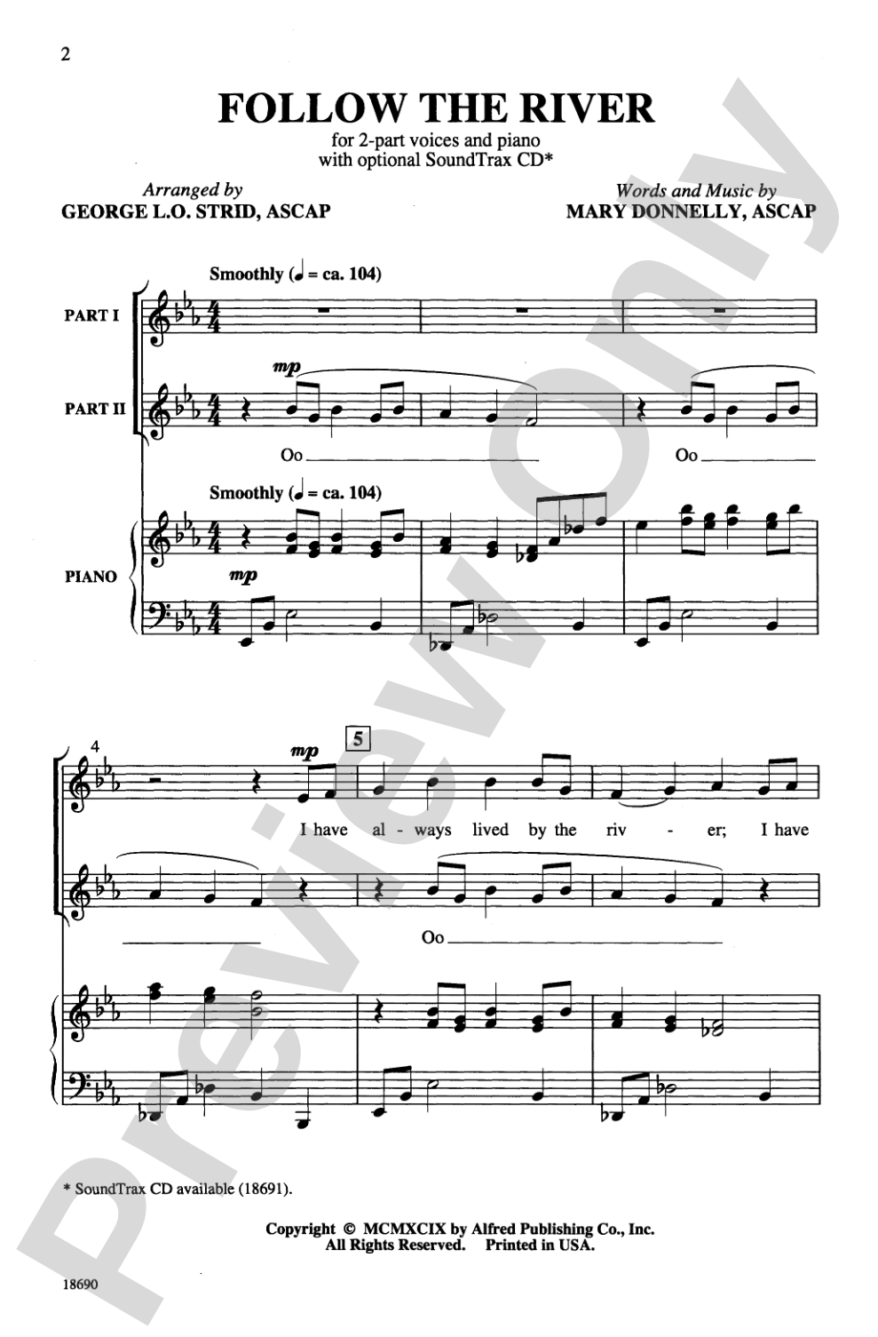 Follow the River: 2-Part Choral Octavo