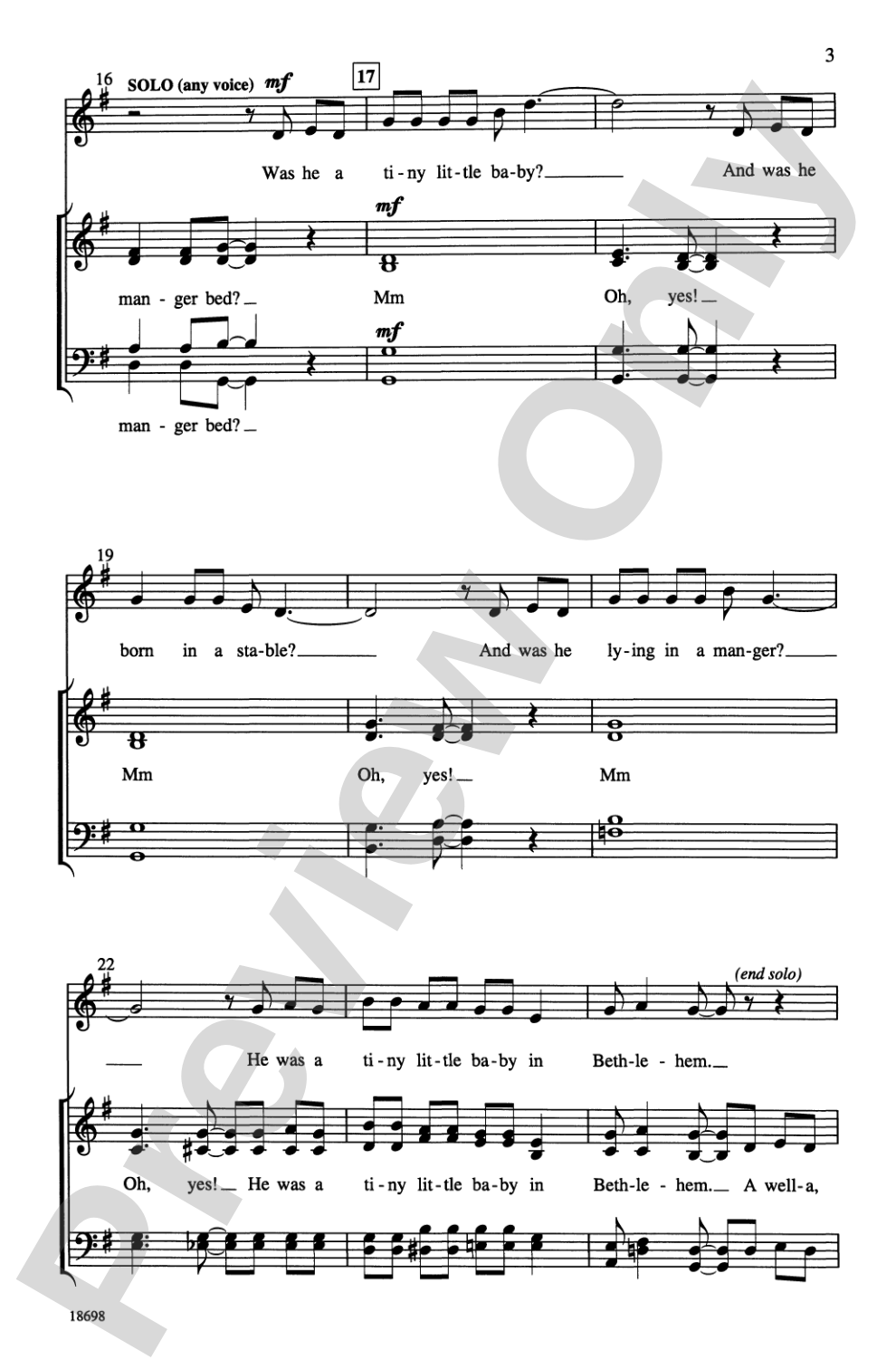 Who's That Baby?: SATB, <I>a cappella</I> Choral Octavo