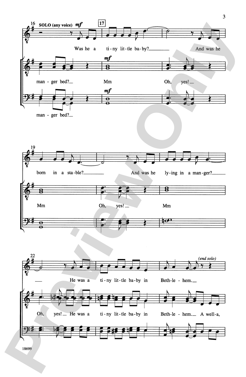 Who's That Baby?: TTBB, <I>a cappella</I> Choral Octavo