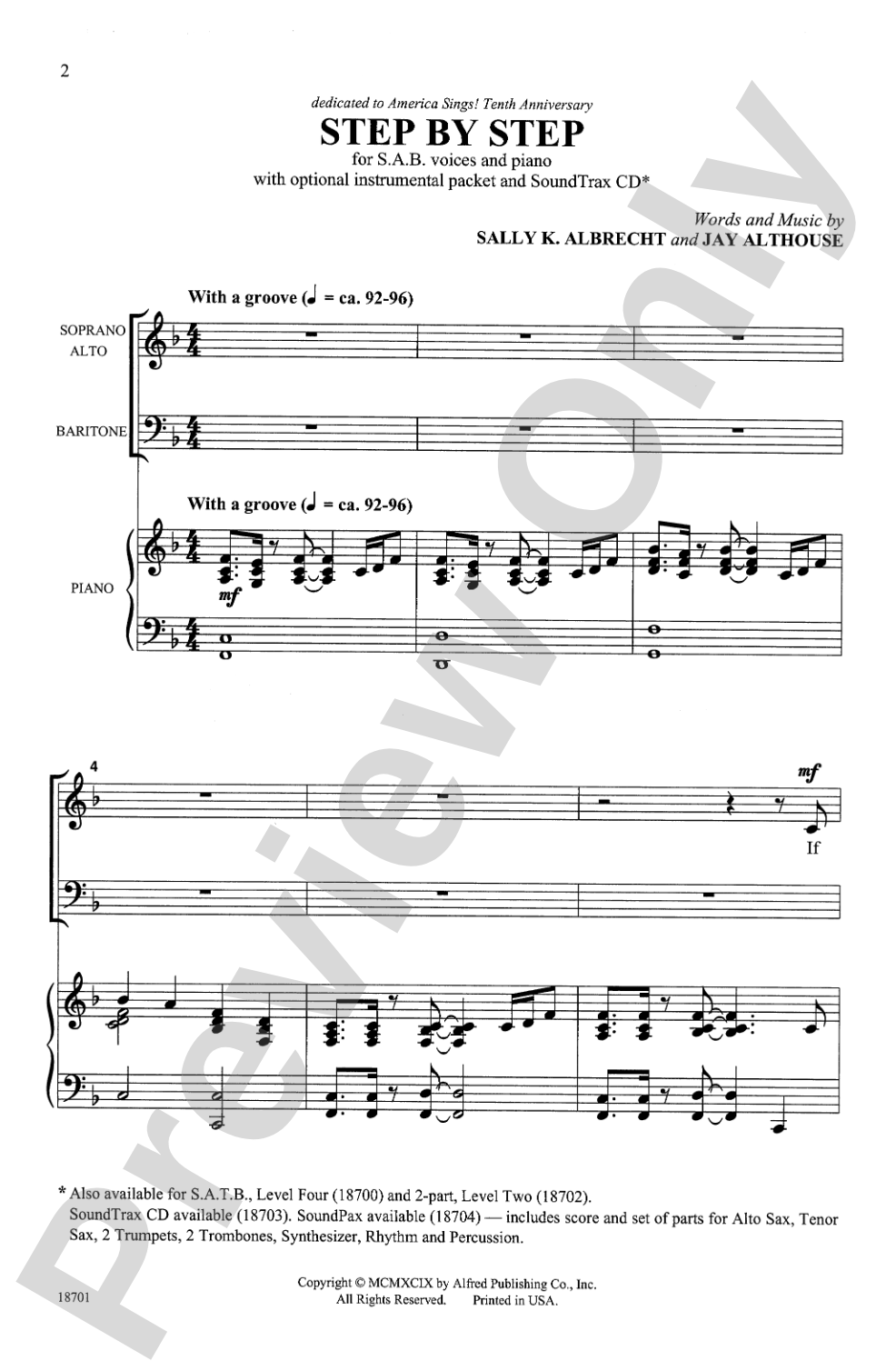 Step by Step: SAB Choral Octavo