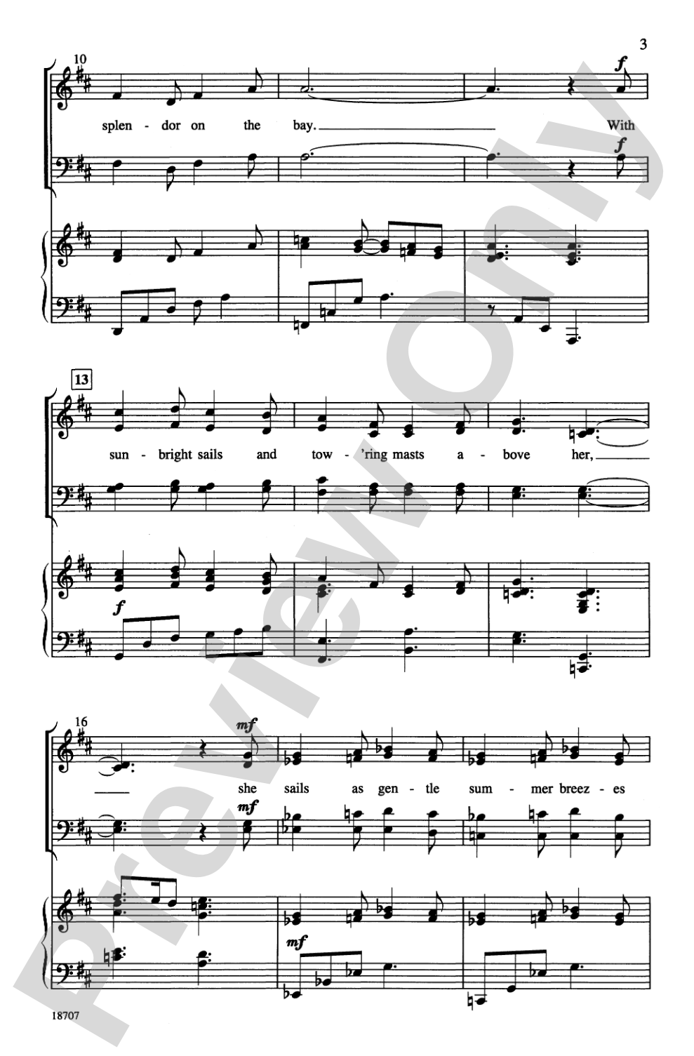 Song of the Tall Ship: SATB Choral Octavo