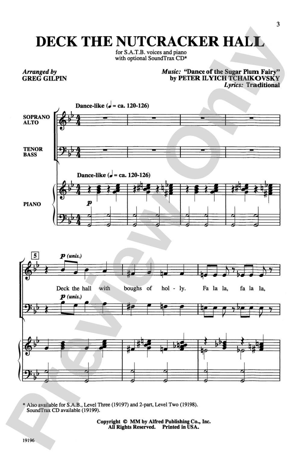 Deck the Nutcracker Hall: SATB Choral Octavo