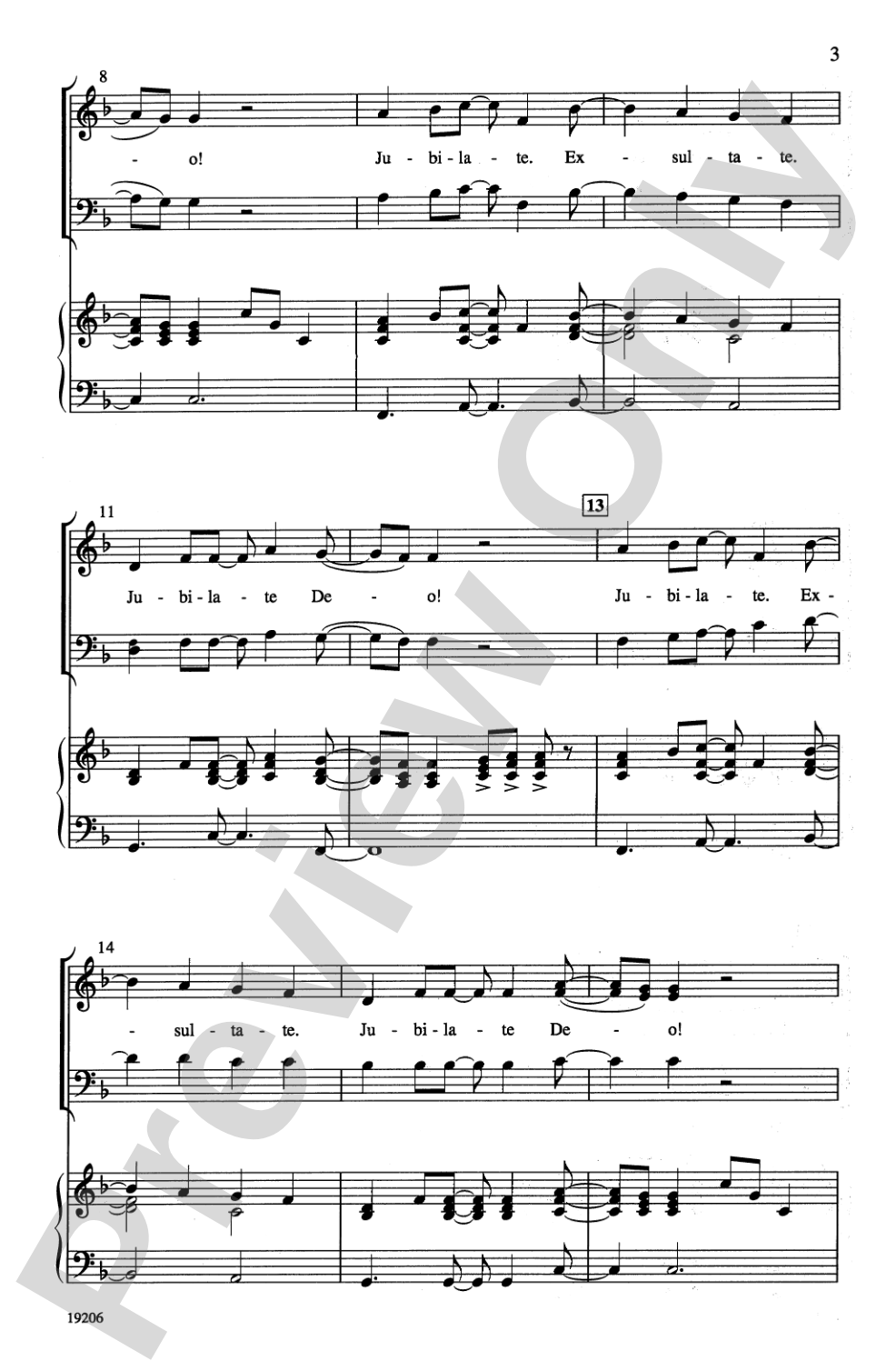 Jubilate Deo!: 3-Part Mixed Choral Octavo