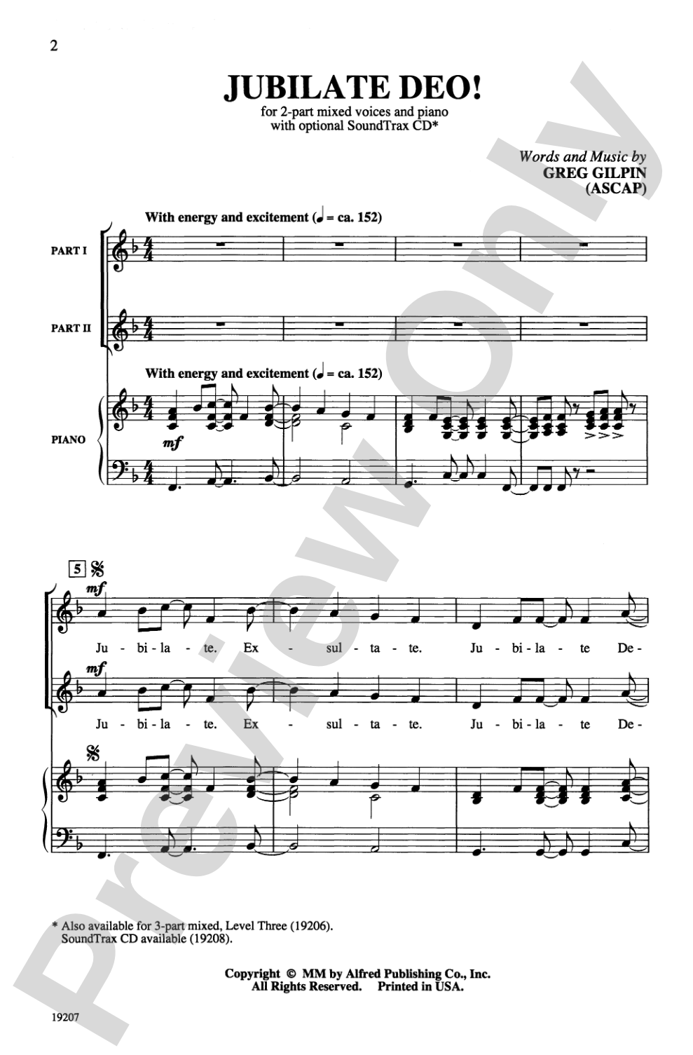Jubilate Deo!: 2-Part Choral Octavo
