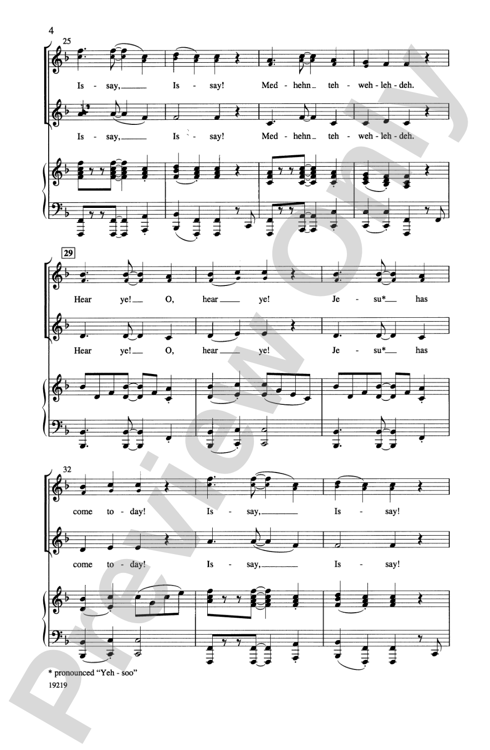 Issay, Issay! (Hear Ye, Hear Ye!): 2-Part/SSA Choral Octavo
