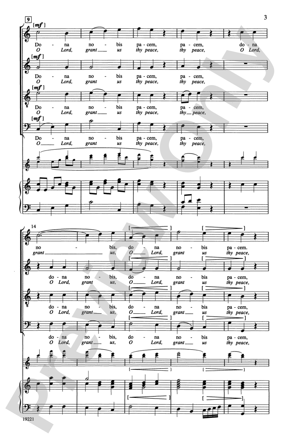 Dona Nobis Pacem (from <i>Missa Solemnis</i>): SATB Choral Octavo