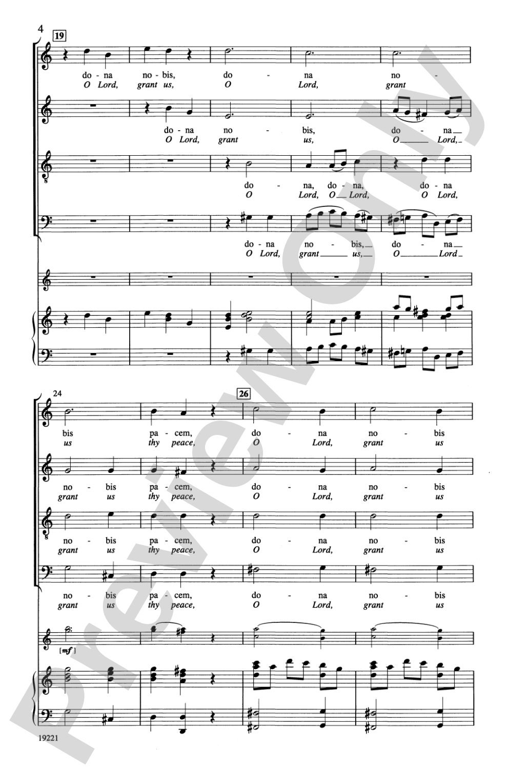 Dona Nobis Pacem (from <i>Missa Solemnis</i>): SATB Choral Octavo