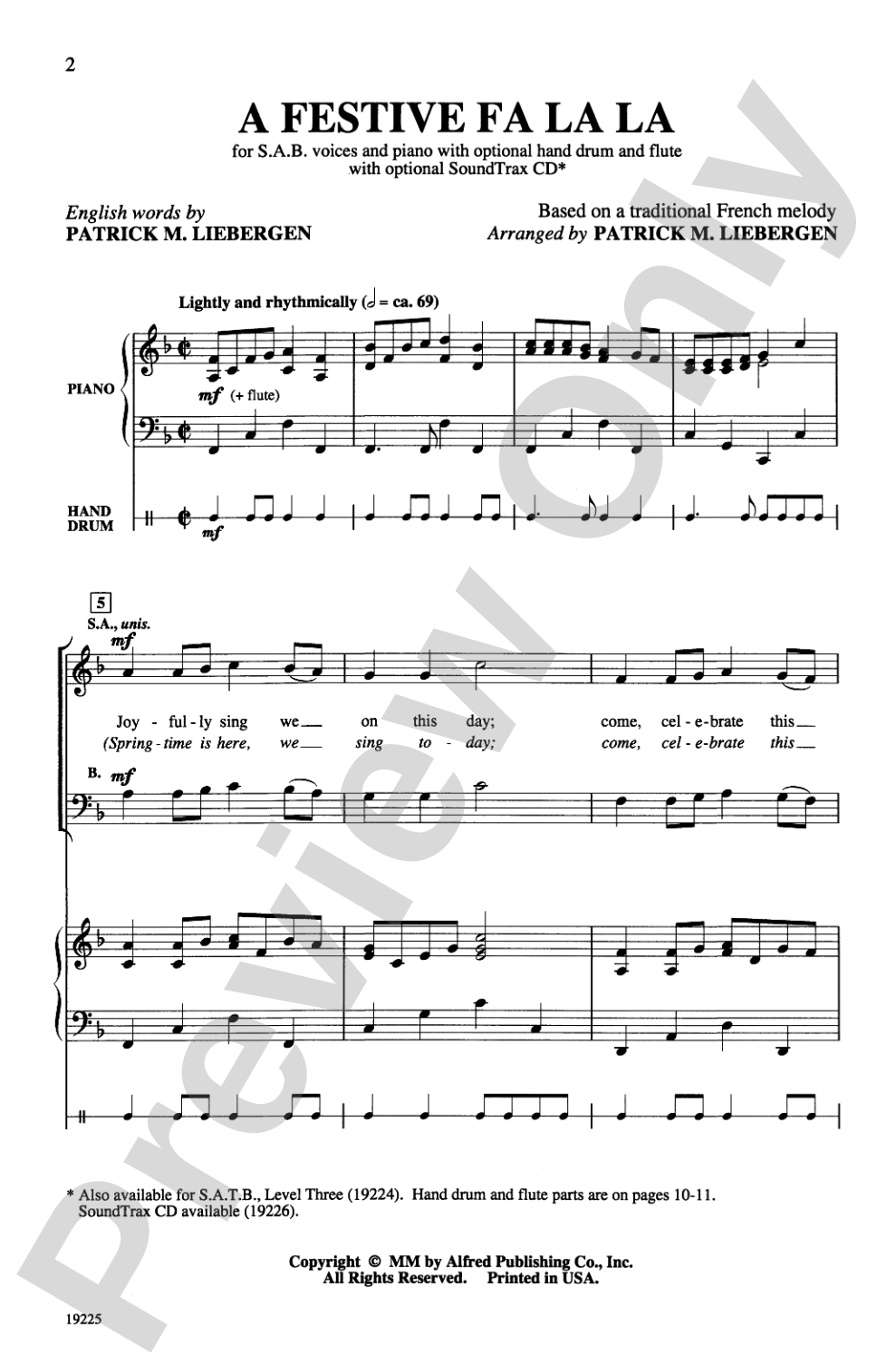 A Festive Fa La La: SAB Choral Octavo